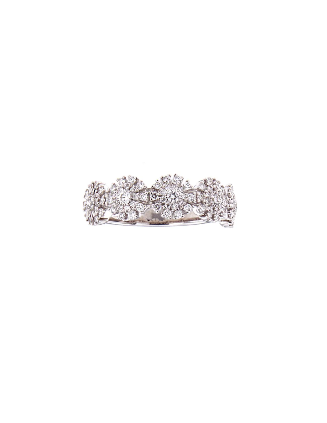 DAMIANI MARGHERITA ANELLO IN ORO BIANCO E DIAMANTI ct 0,52 - 20089281