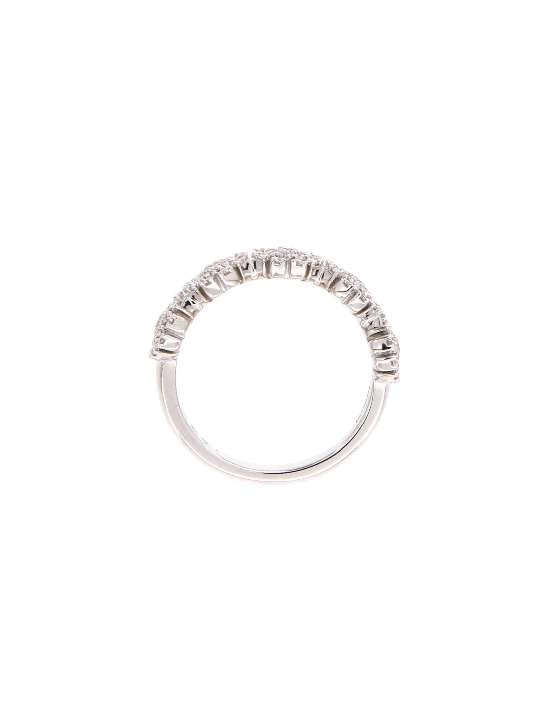 DAMIANI MARGHERITA ANELLO IN ORO BIANCO E DIAMANTI ct 0,52 - 20089281