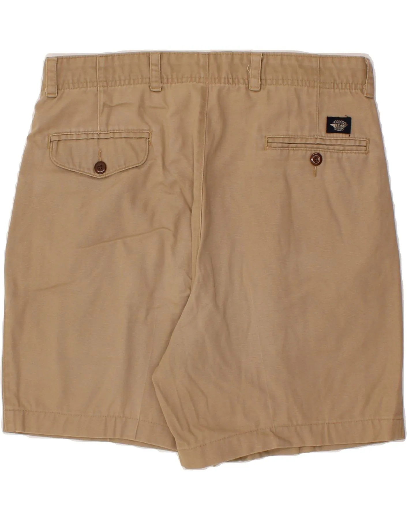 DOCKERS Mens Pegged Chino Shorts W34 Large Beige Cotton