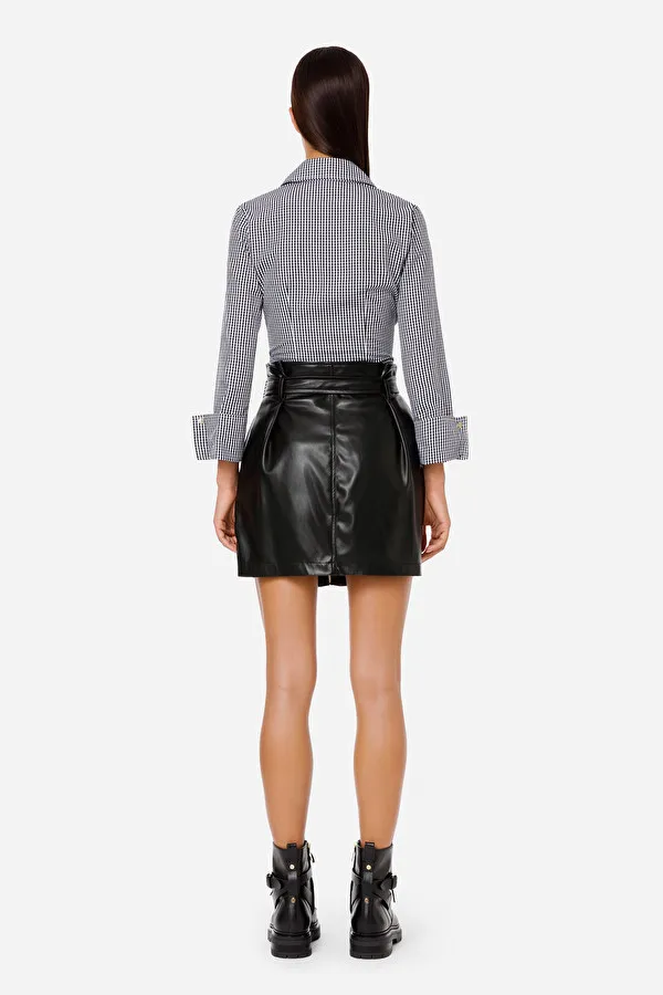 ELISABETTA FRANCHI Camicia incrociata vichy