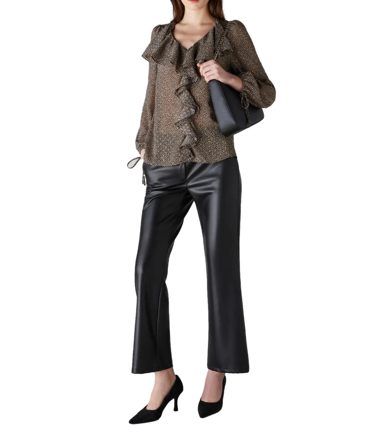 EMME MARELLA Emme Marella camicia GLASSA navy maculato donna