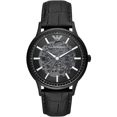 EMPORIO ARMANI Orologio automatico Armani in acciaio e pelle 