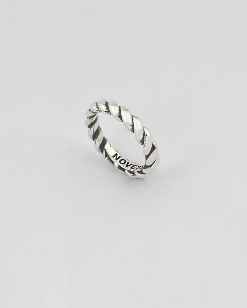 Fedina corda argento brunito lucido Nove25 Mis.12