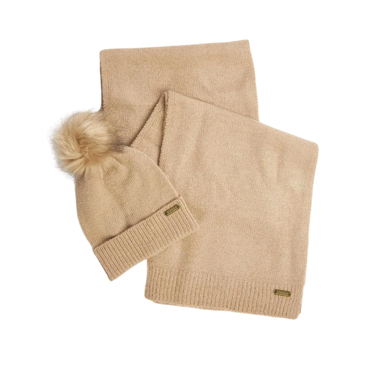 Gift Set Donna Barbour International Cappello+Sciarpa Sparkle Beige