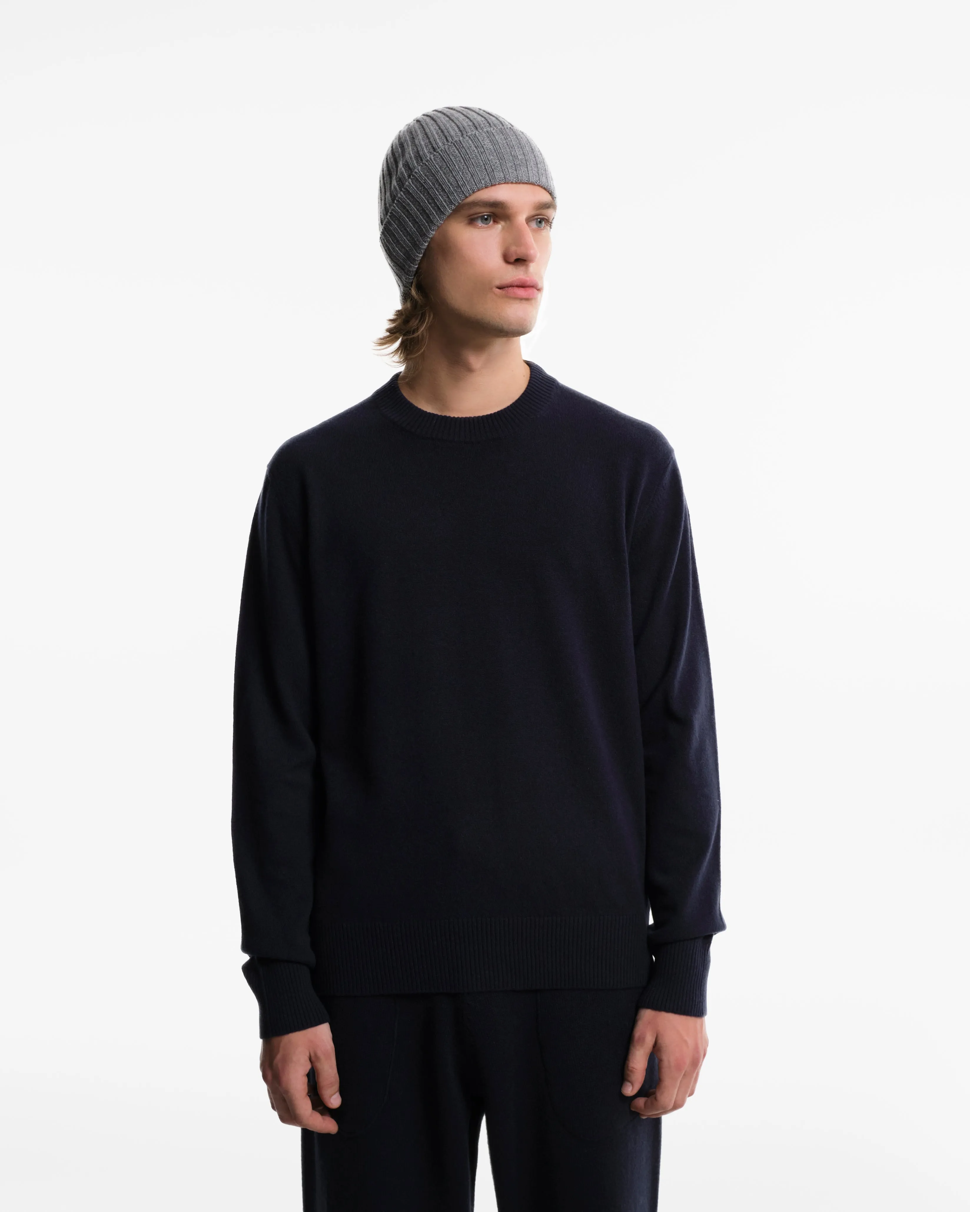Girocollo in Cashmere blu