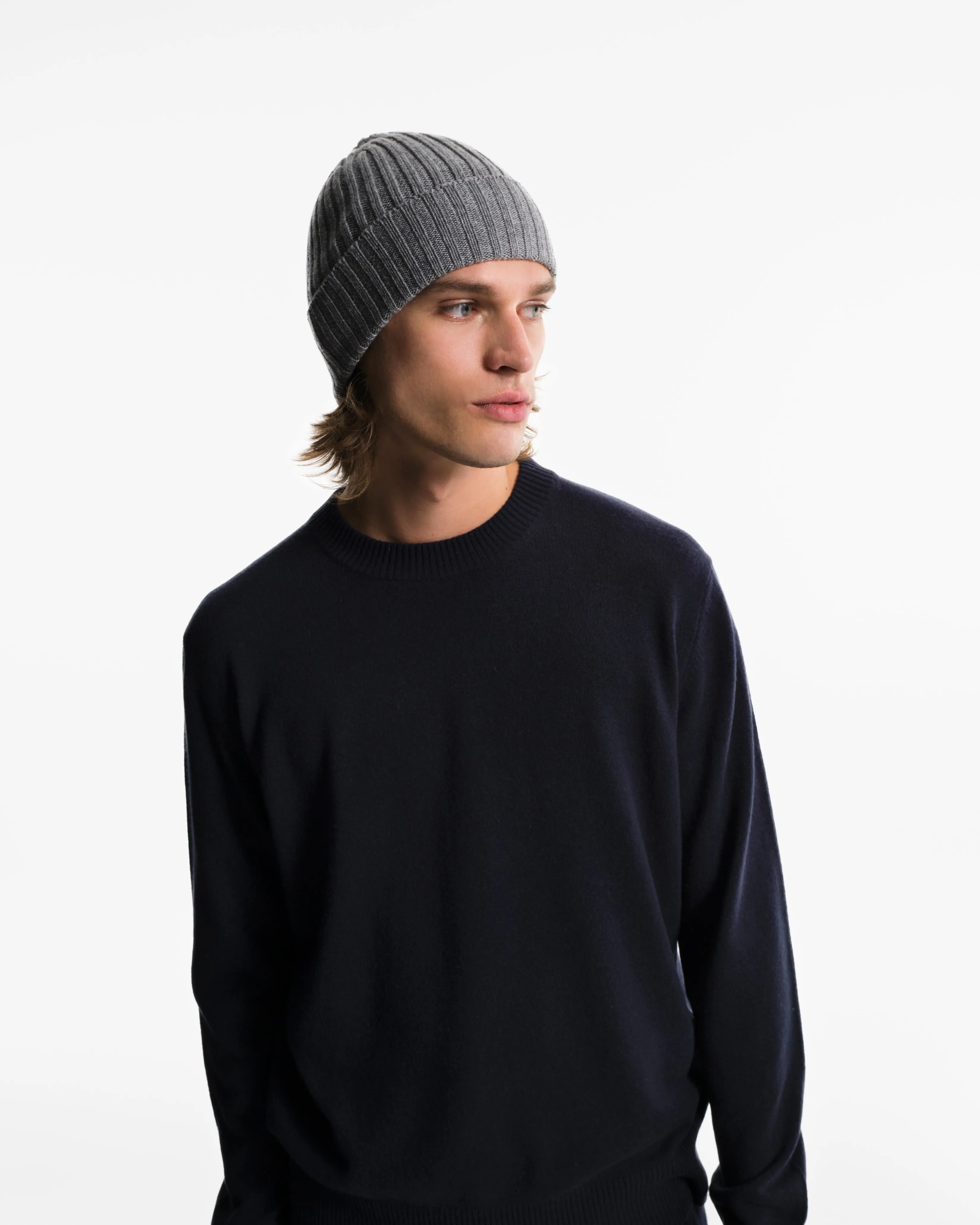 Girocollo in Cashmere blu