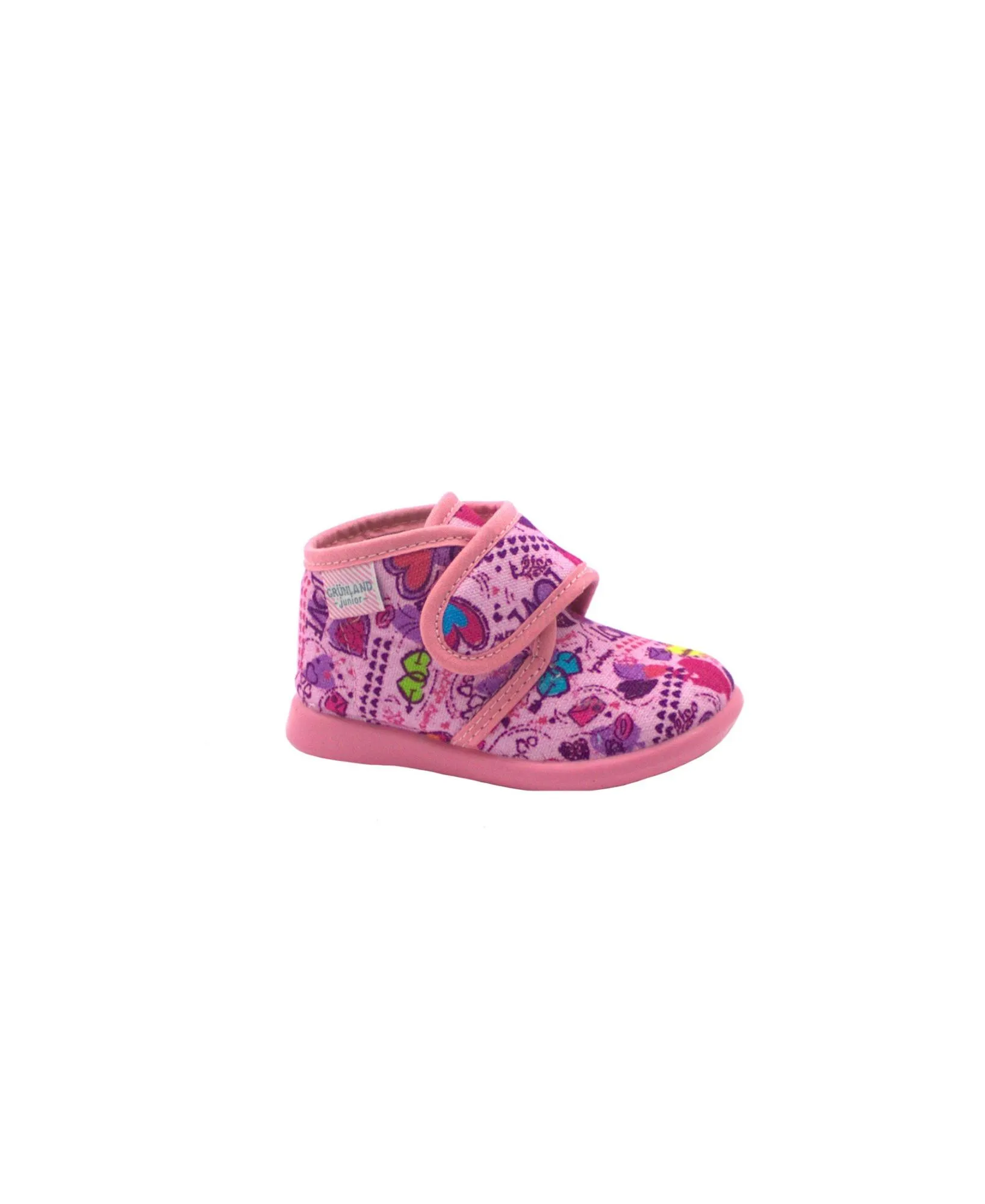 GRUNLAND DALY PA1151 rosa rosa scarpe bambina pantofole tessuto strappo plantare