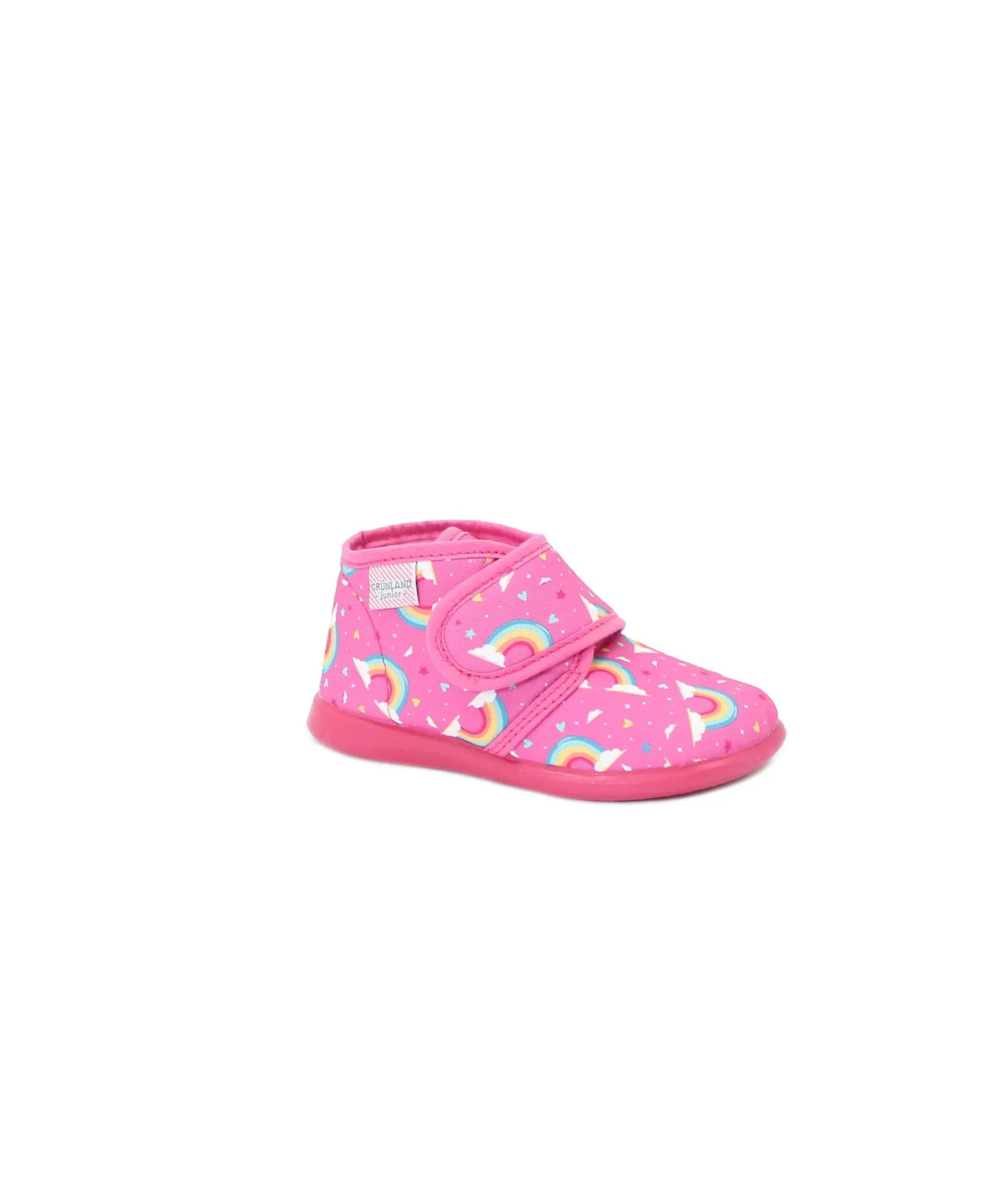GRUNLAND DALY PA1245 fuxia scarpe bambina pantofole tessuto strappo plantare