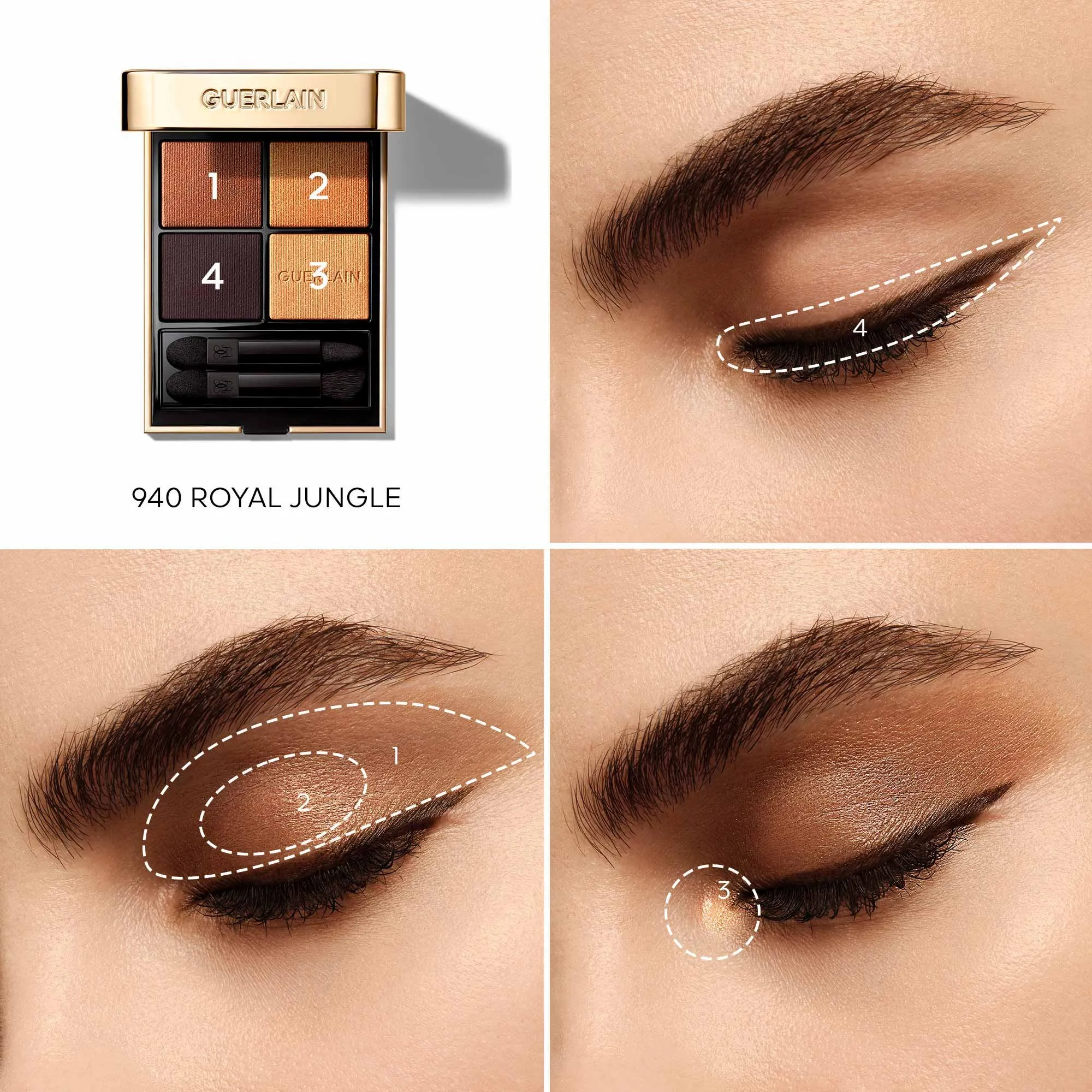  GUERLAIN   OMBRES G Ombretto 4 colori |  - 940 Royal Jungle