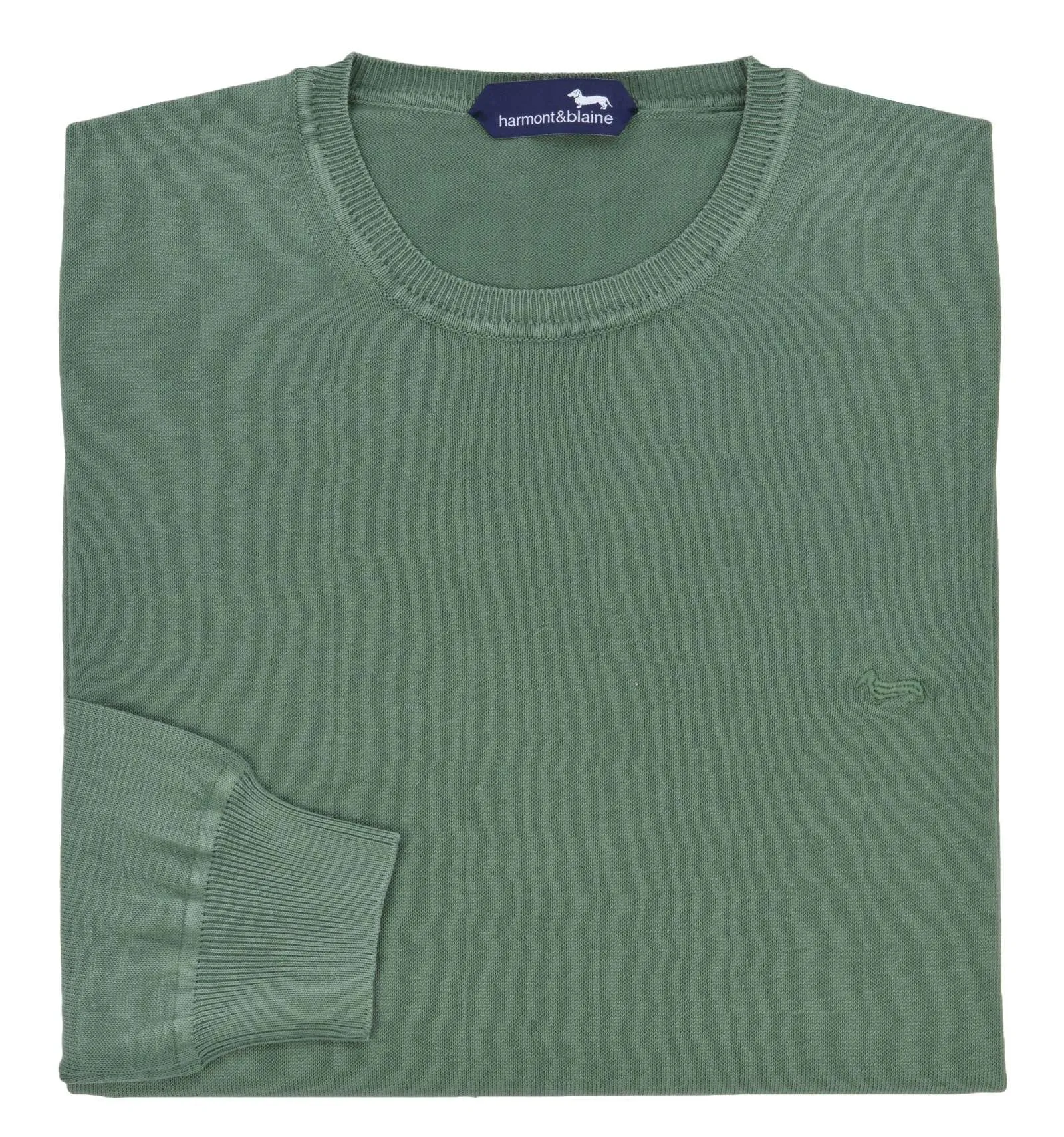 HARMONT & BLAINE uomo maglia paricollo verde HRH393 030803 629