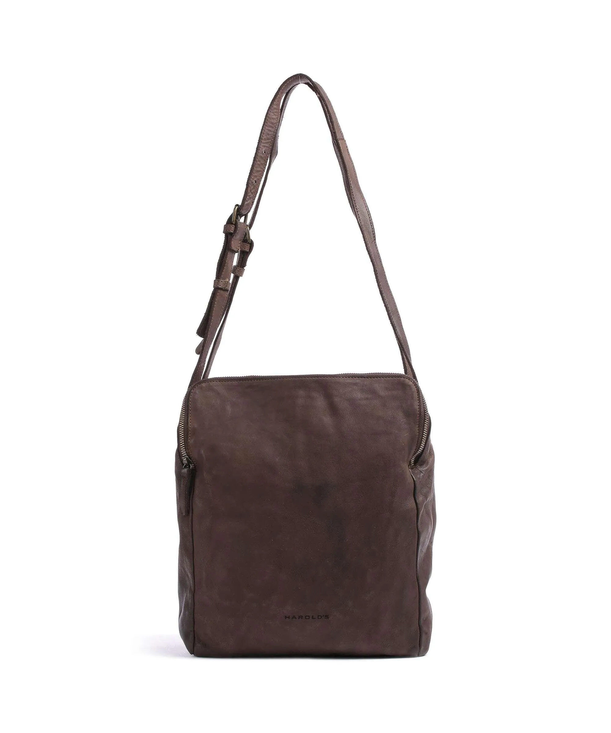  Harold's Submarine Borsa hobo pelle granulata marrone scuro  