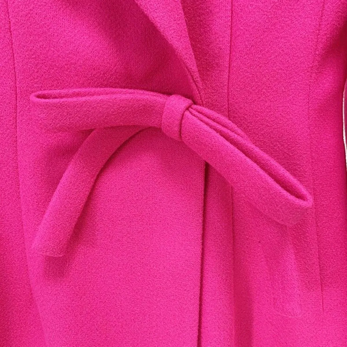 High Street Newest 2023 Autunno Inverno Fashion Designer Soprabito da donna Slim Fit Fiocco Misto lana Cappotto lungo