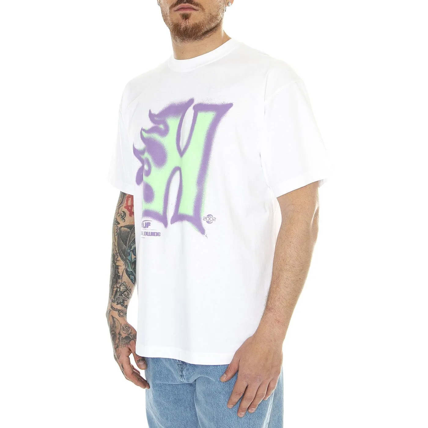Huf Heat Wave S/S Tee White - Maglietta Girocollo Uomo Bianca    