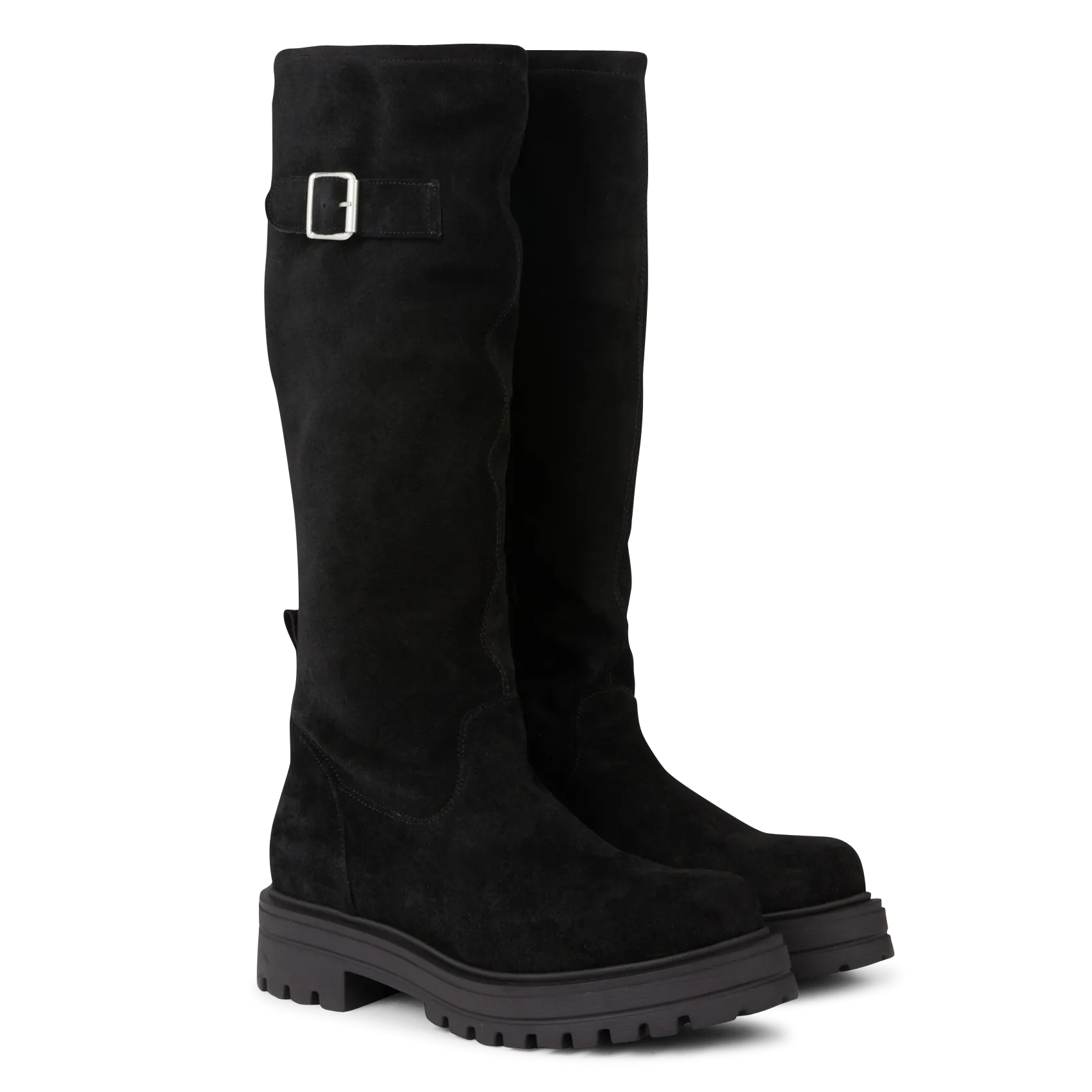  IKKS   Stivali in pelle scamosciata | Nero