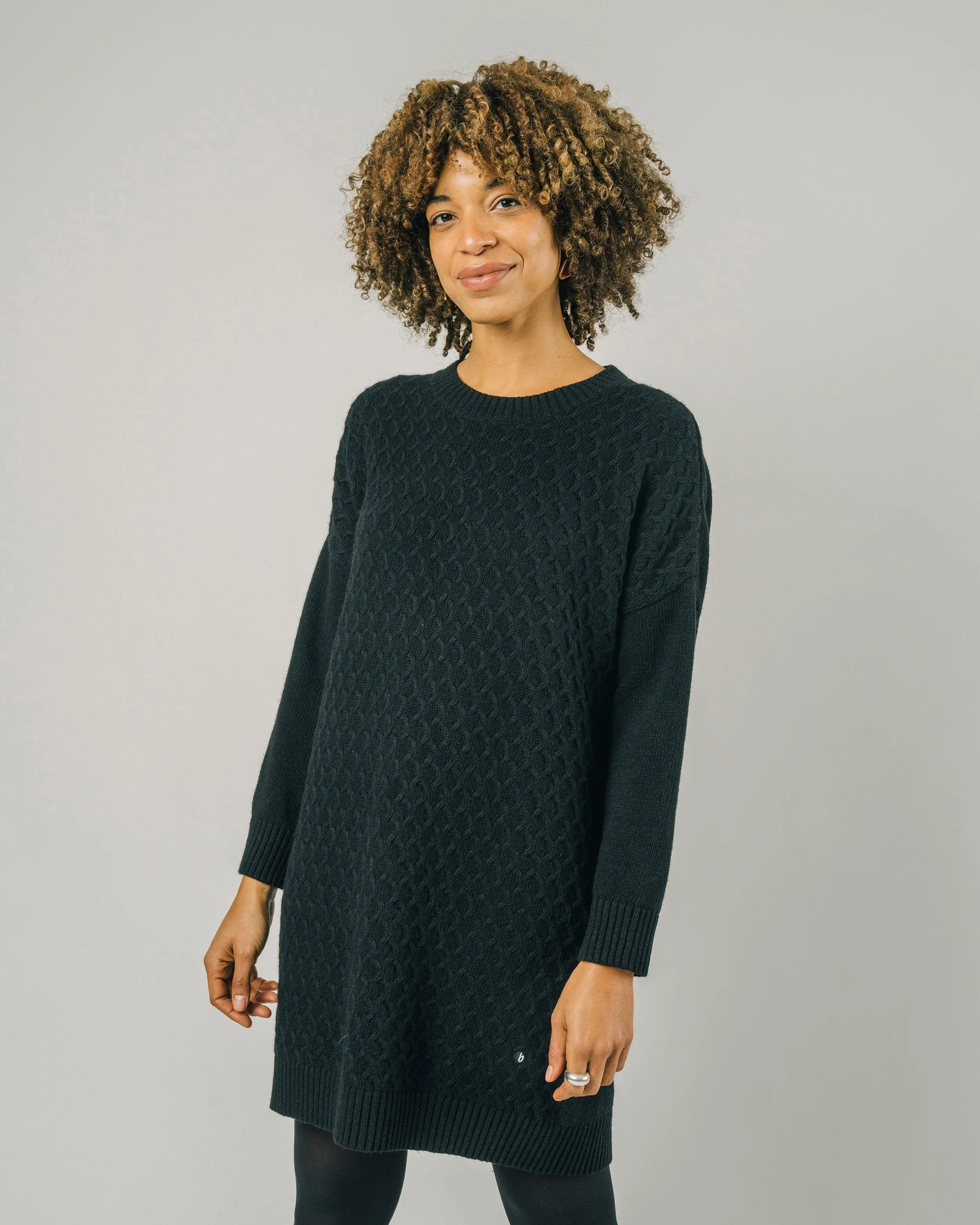 KNITTED DRESS - BLACK