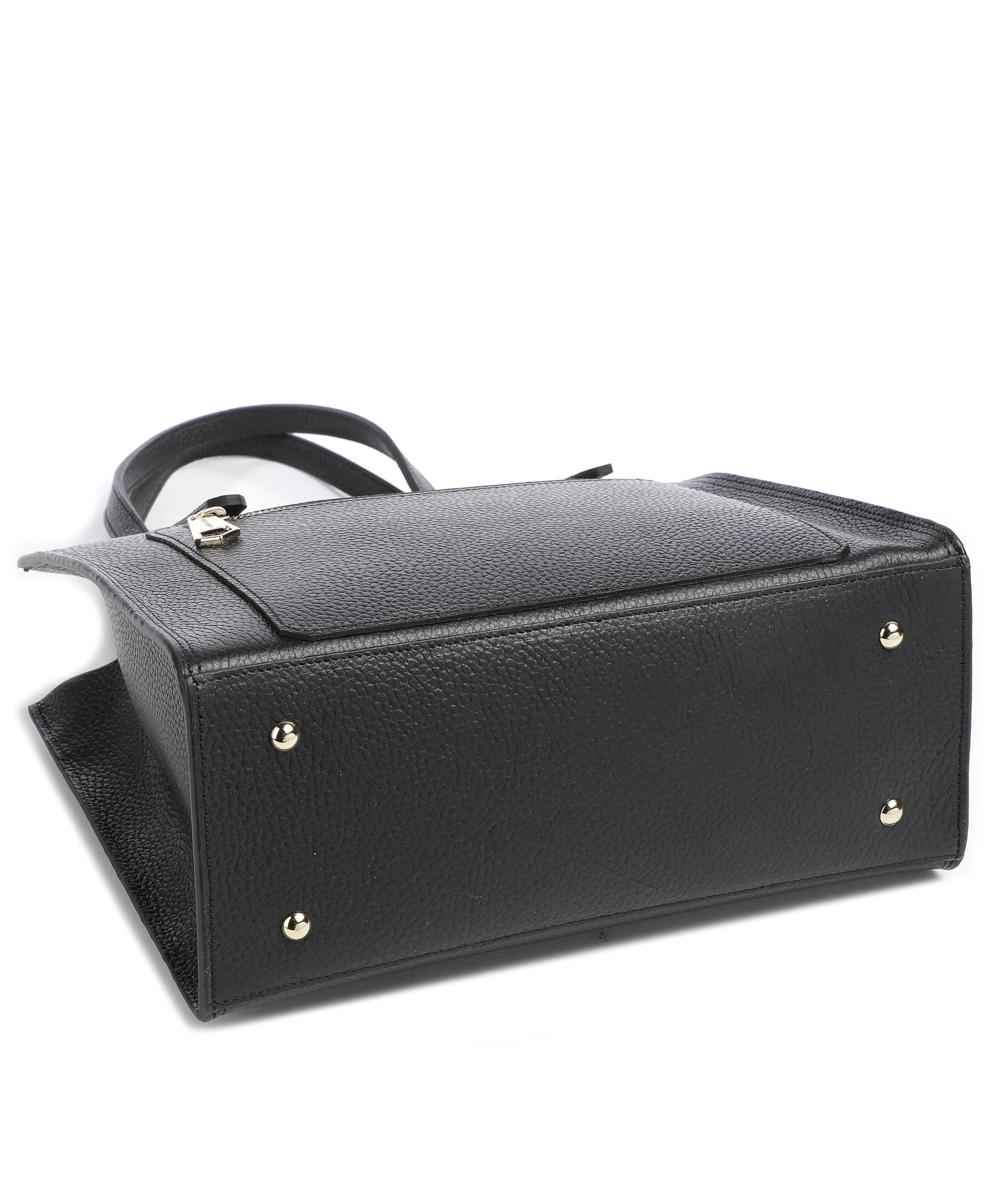  Lancaster Foulonne Double Borsa shopper pelle di vacchetta grana nero  