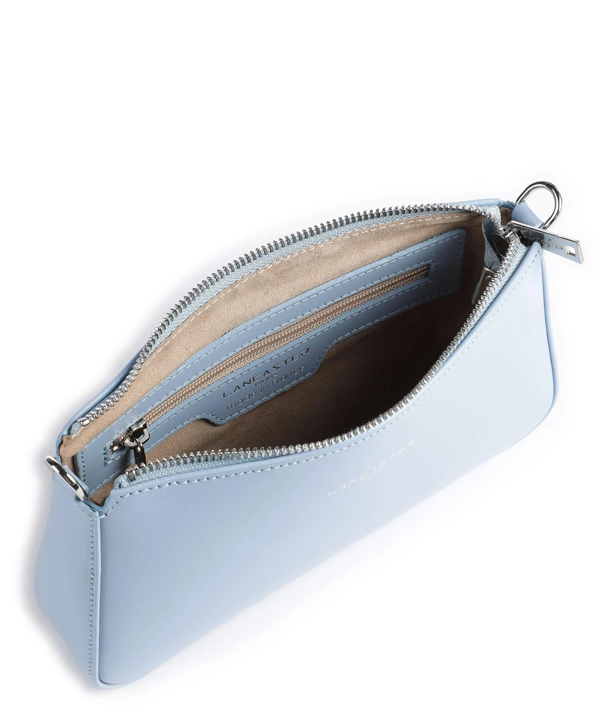  Lancaster Suave Even Borsa a spalla pelle di vacchetta liscia blu chiaro  