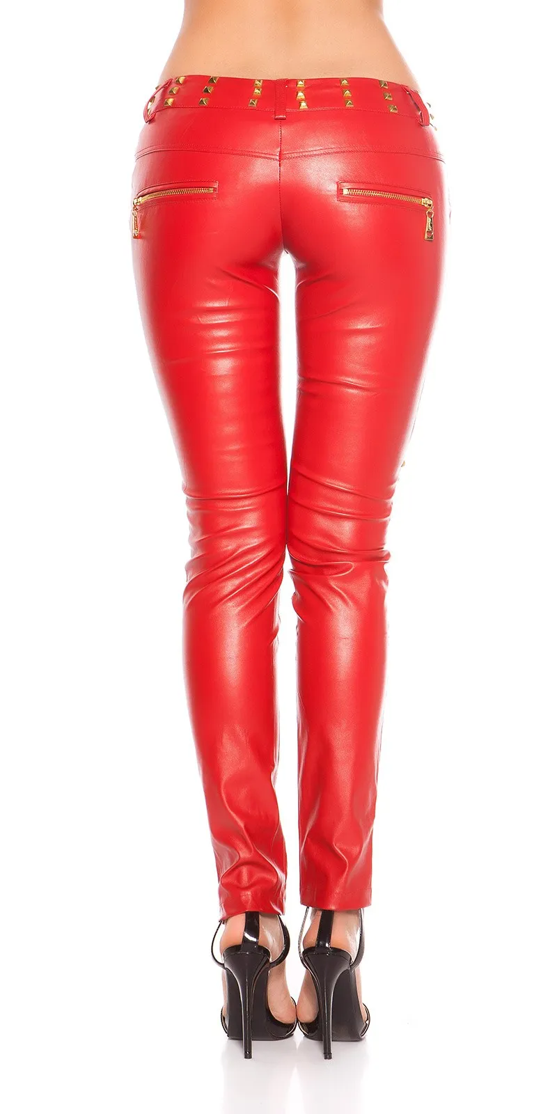 Leggings ecopelle LE022 rosso