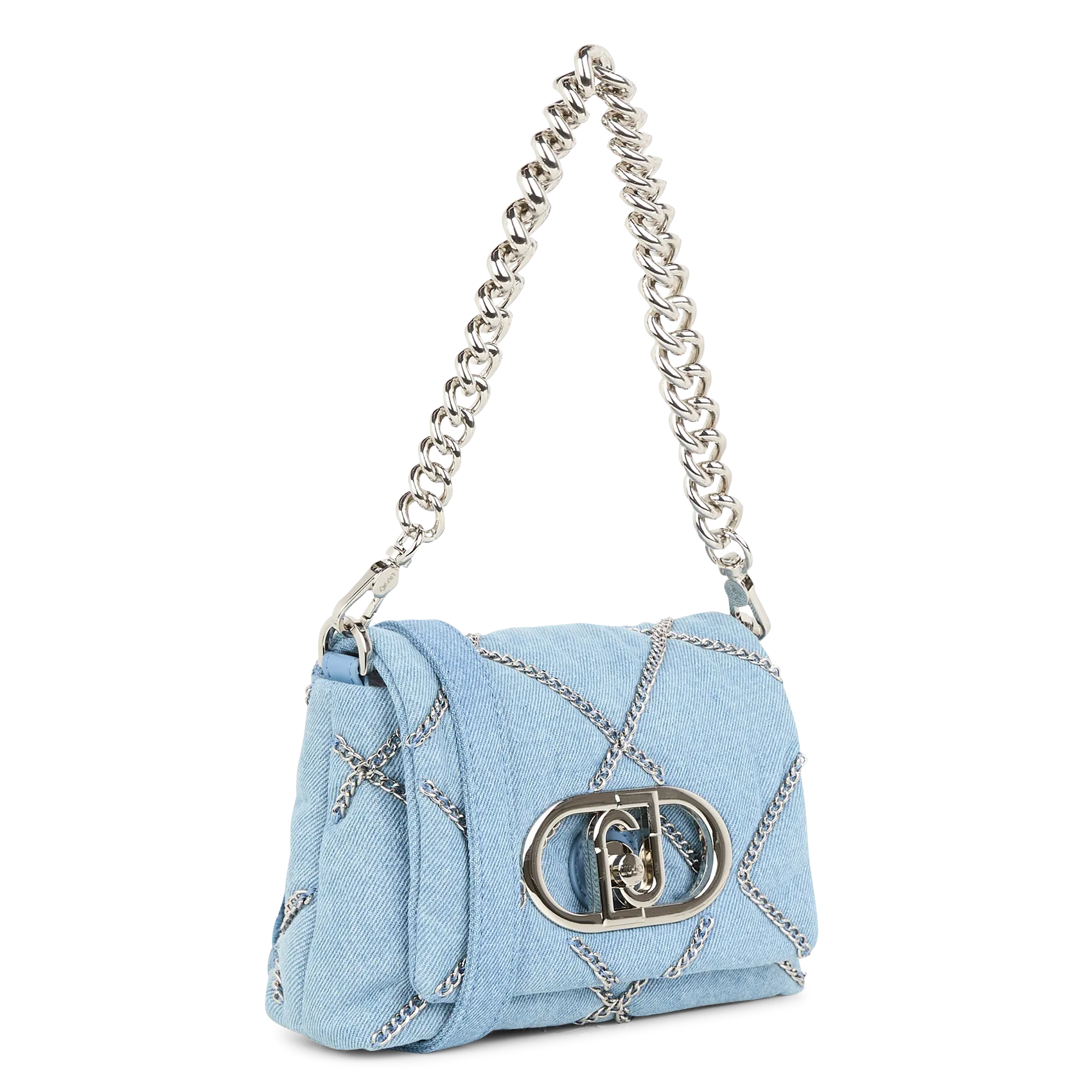  LIU JO   Borsa a tracolla in denim con catene | Blu