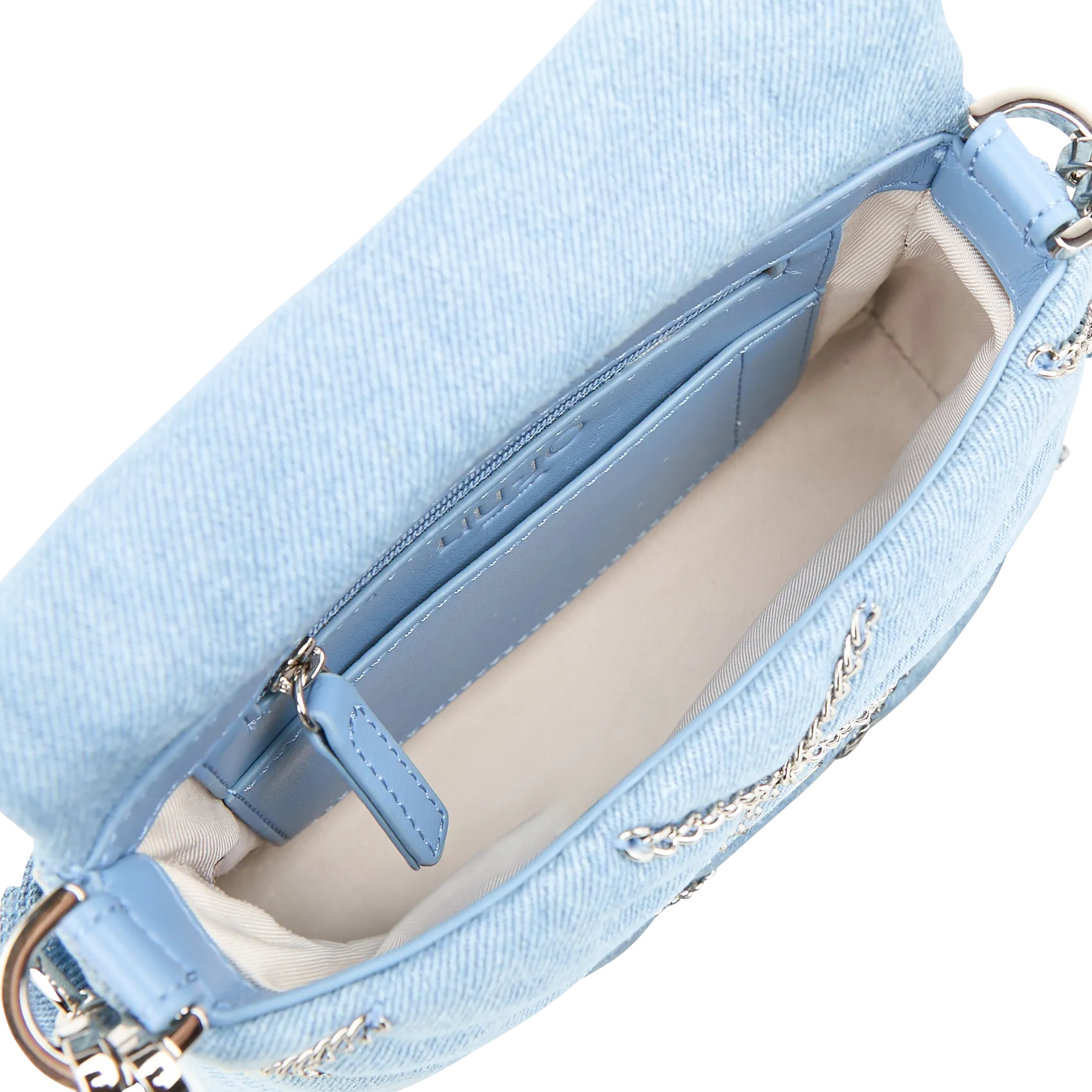  LIU JO   Borsa a tracolla in denim con catene | Blu