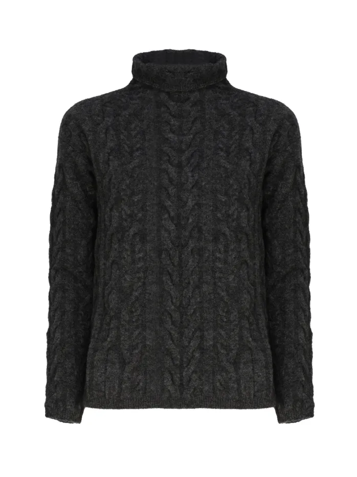 MAGLIA A COLLO ALTO IN LANA E MOHAIR