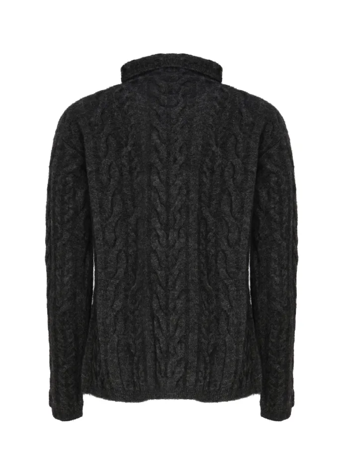 MAGLIA A COLLO ALTO IN LANA E MOHAIR