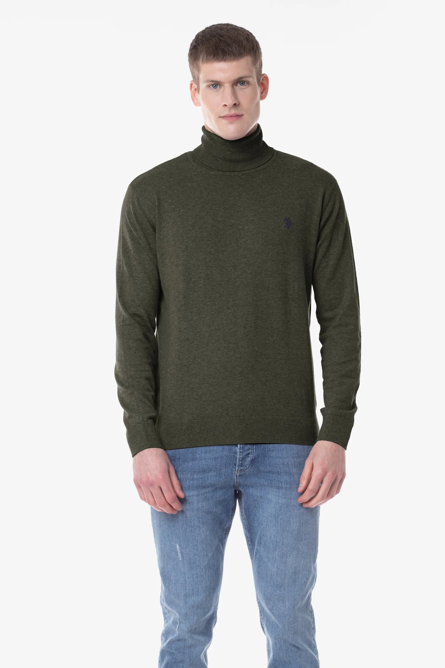 Maglia dolcevita cotone e cashmere U.S. Polo Assn.
