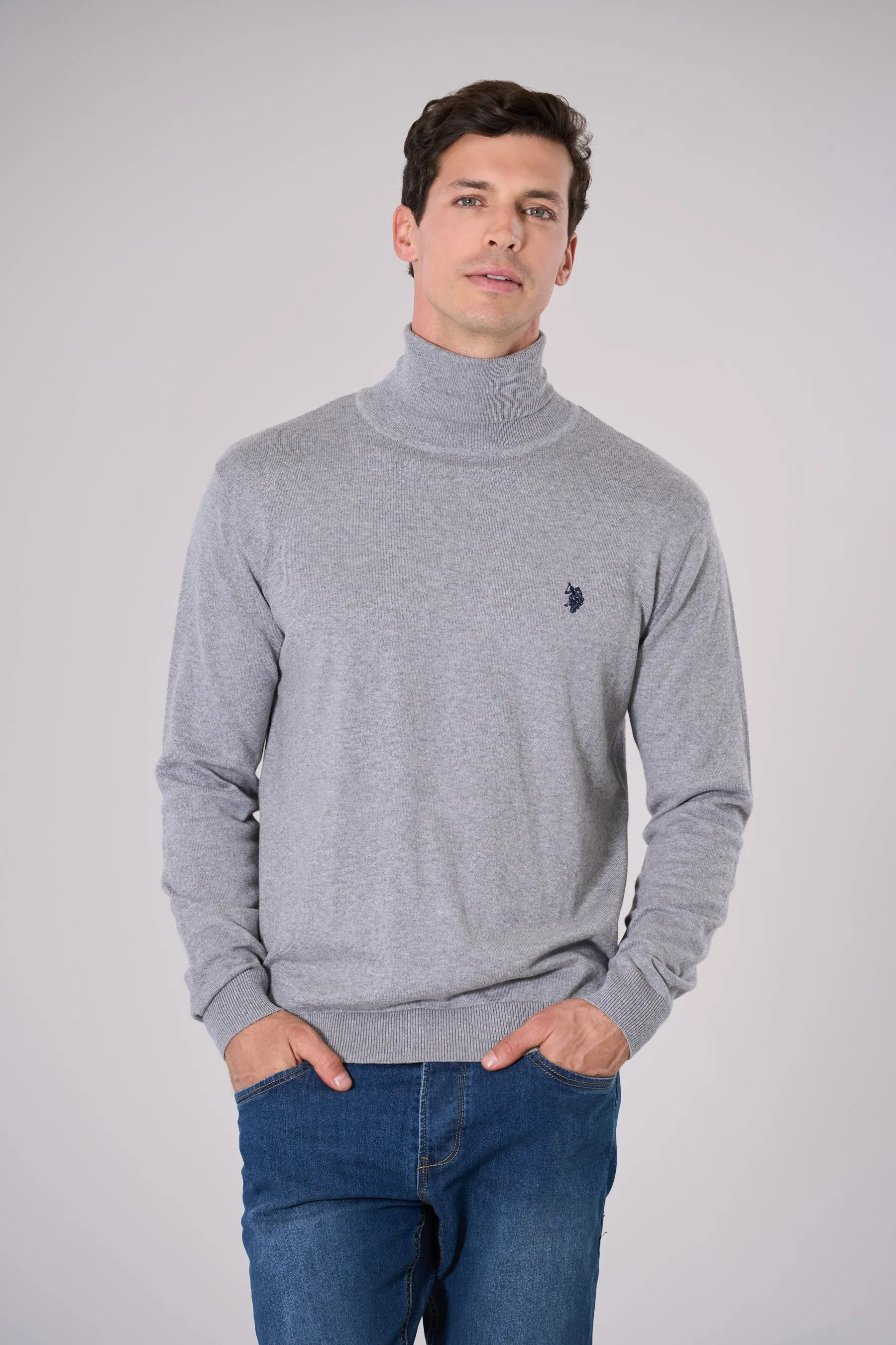Maglia dolcevita cotone e cashmere U.S. Polo Assn.