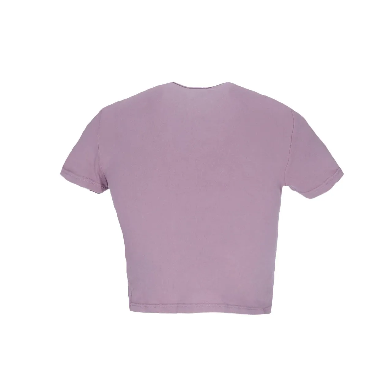 Maglietta Corta Donna Mine! Cropped Chloe Fitted Tee Lilac Chalk
