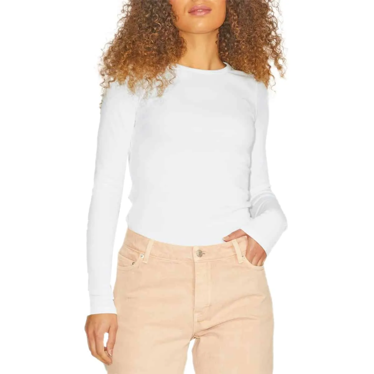 Maglietta M.Lunghe Elasticizzata Costine FREYA Donna JJXX