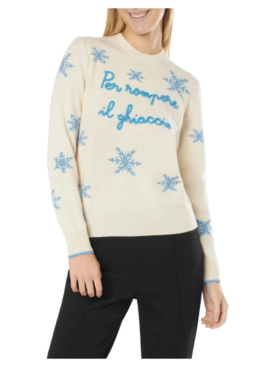 Maglione con scritta Per rompere il ghiaccio