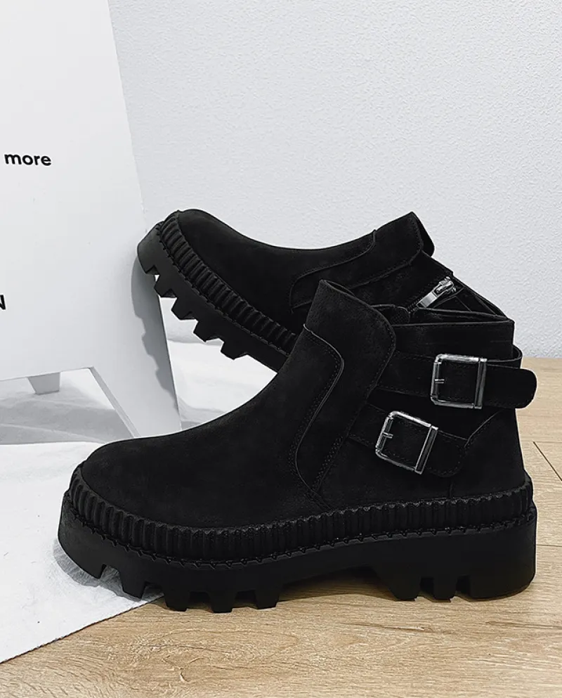 Martin Boots Mens New Boots Side Zipper Trend Stivali alti in pelle
