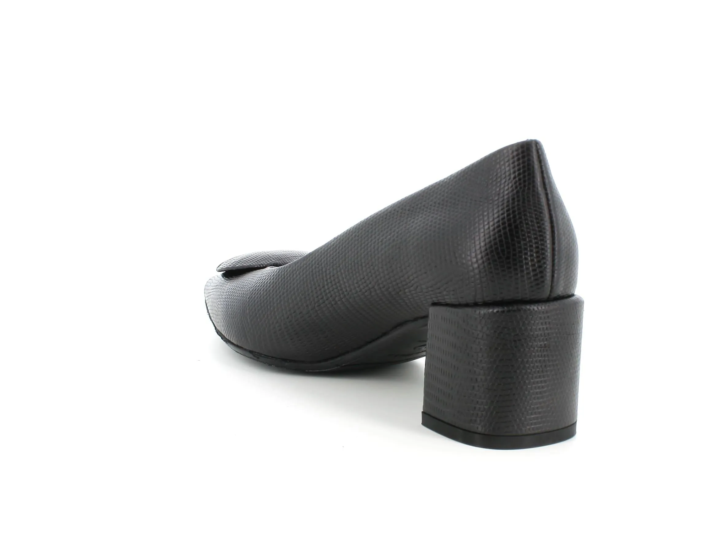 Melluso décolleté pelle stampata con accessorio