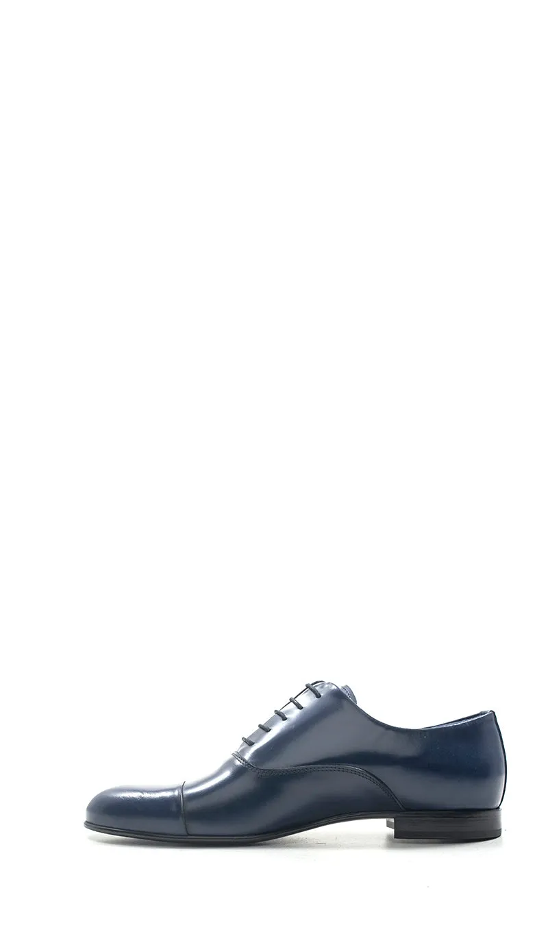 MEZZETINTE Stringata uomo blu in pelle