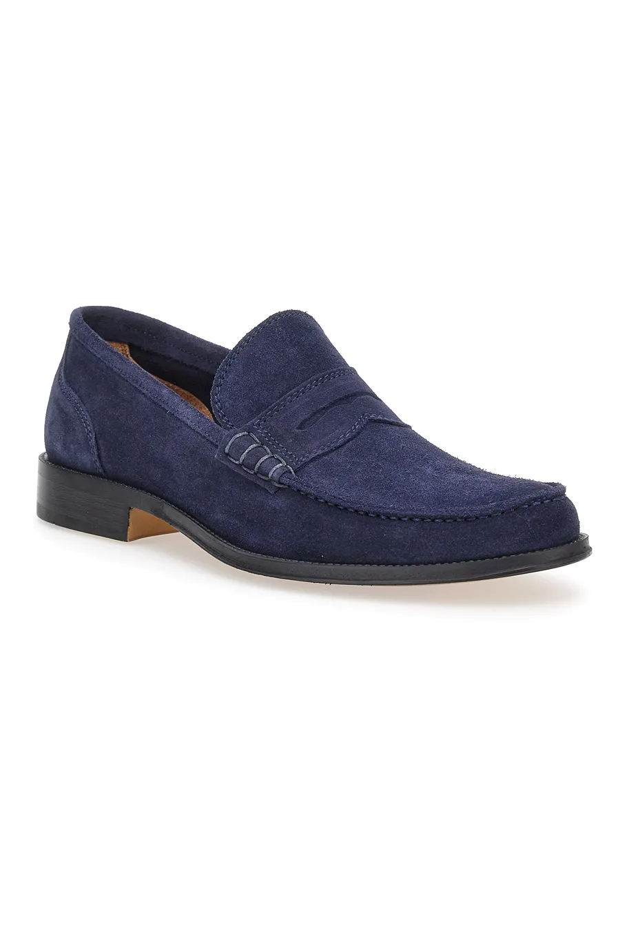 Mocassino Pittarello Plus 3320 in pelle scamosciata blu