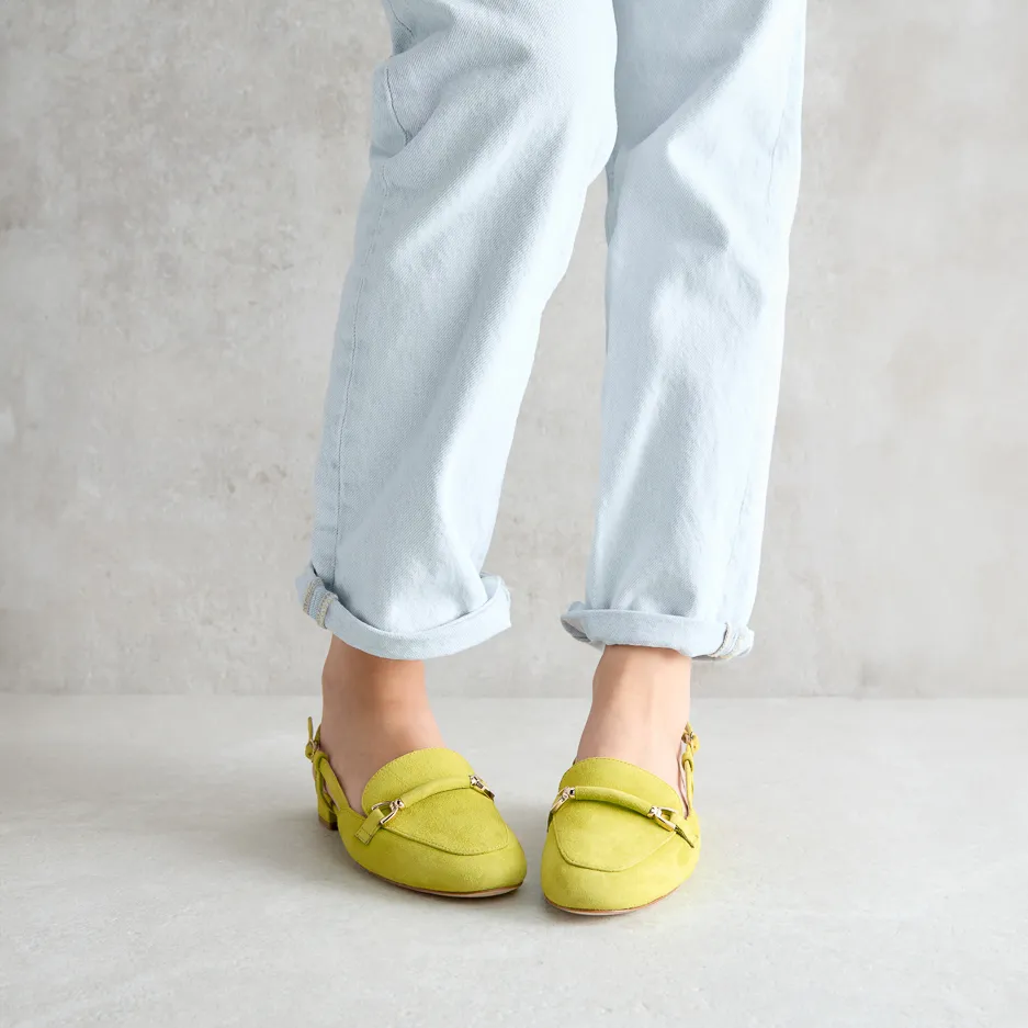Mocassino Slingback Lime