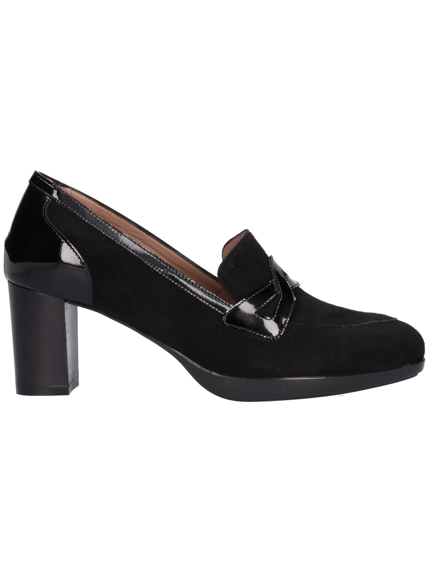 Mocassino tacco largo Melluso da donna nero