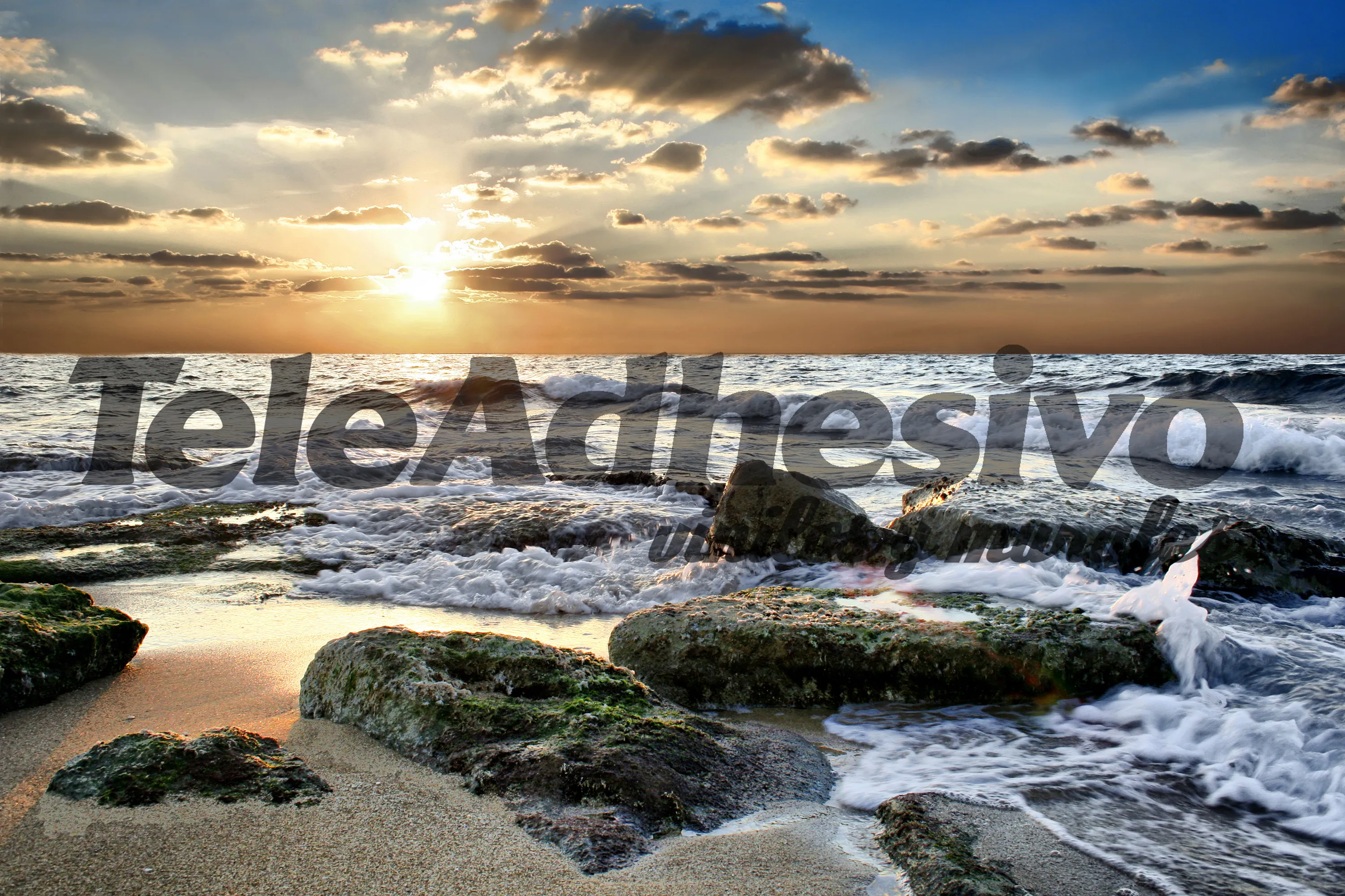 Onde tra le rocce - FOTOMURALI