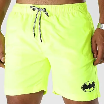 Pantaloncini da bagno con logo giallo fluo
