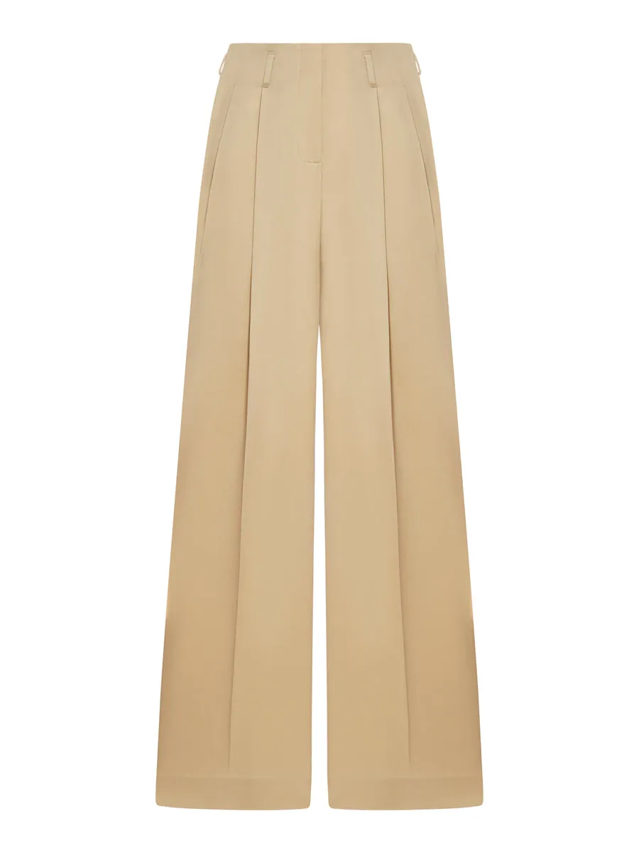 Pantalone da donna in gabardine di lana