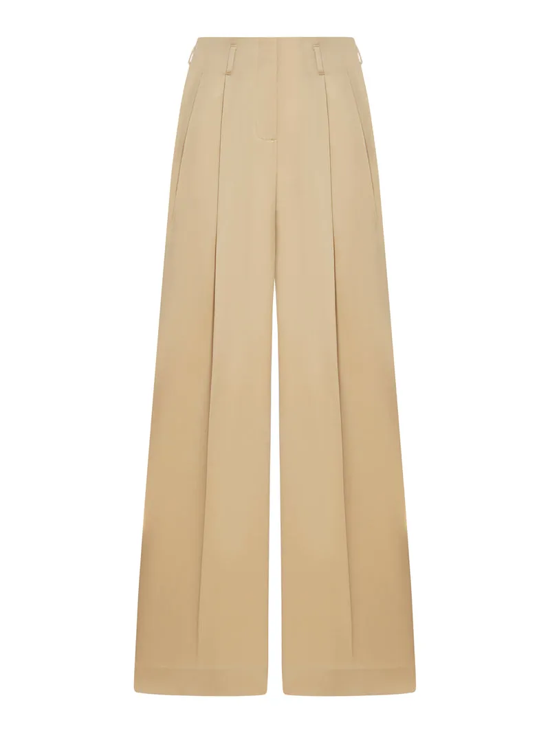 Pantalone da donna in gabardine di lana