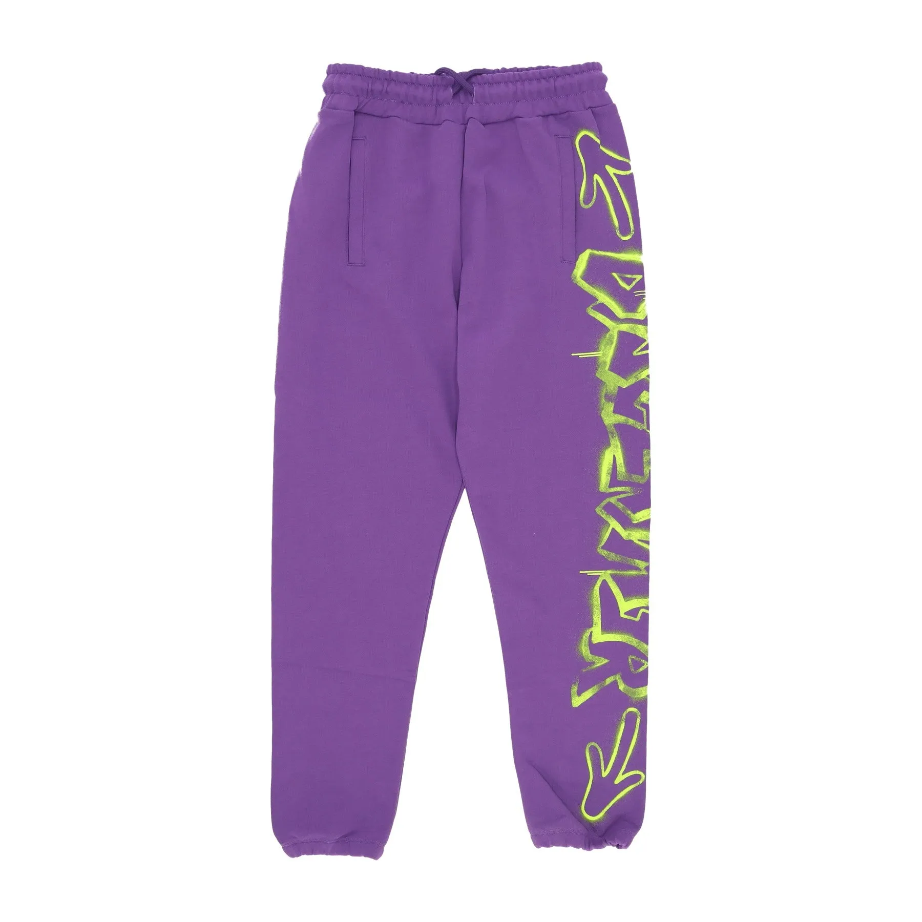 Pantalone Tuta Leggero Uomo Side Logo Pant Purple/st Lime