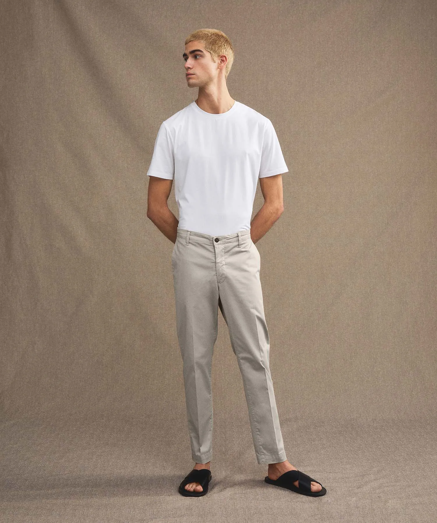 Pantaloni in raso di cotone