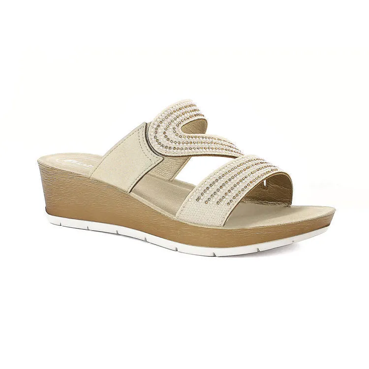 PANTOFOLE SAGOMATE CON STRASS PLATINO