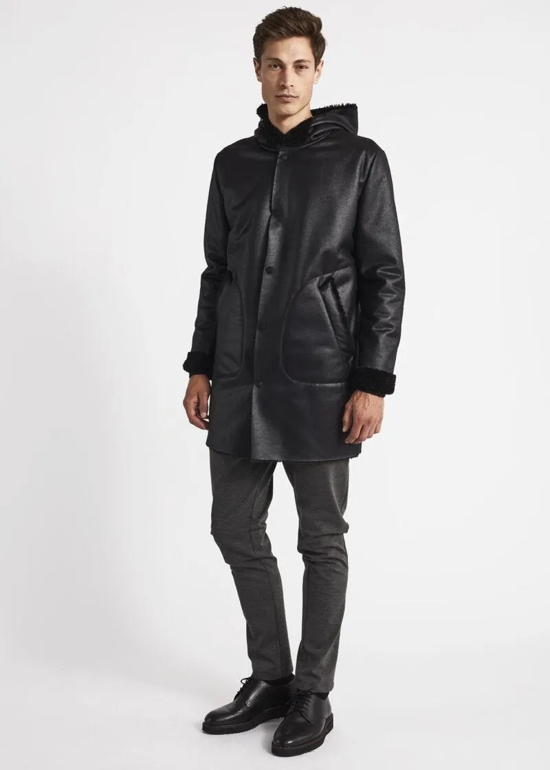 Parka effetto montone