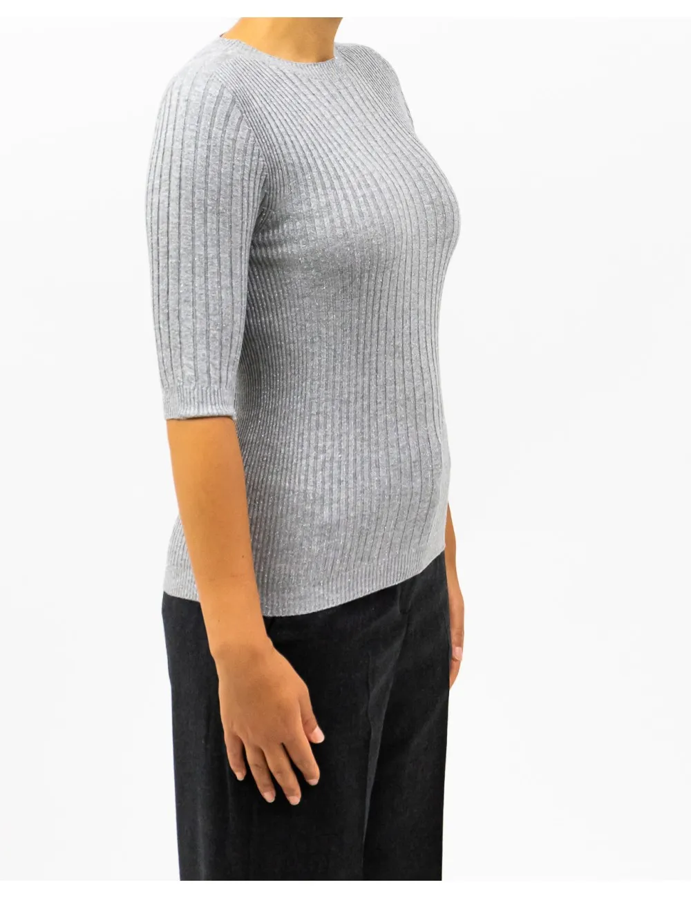 Peserico - Sottogiacca in Lurex Grigio Perla Donna