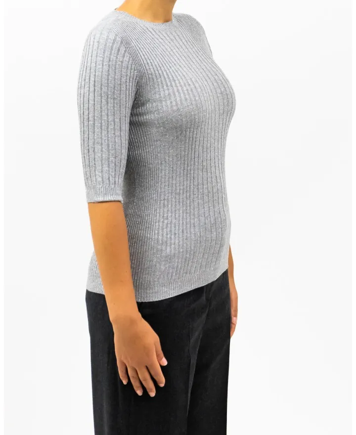 Peserico - Sottogiacca in Lurex Grigio Perla Donna