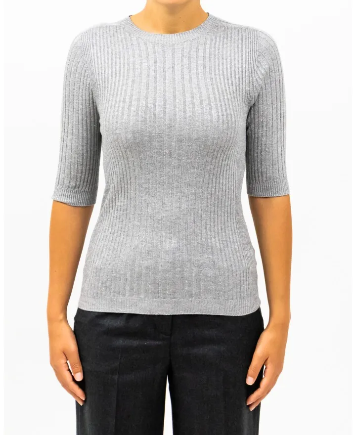 Peserico - Sottogiacca in Lurex Grigio Perla Donna