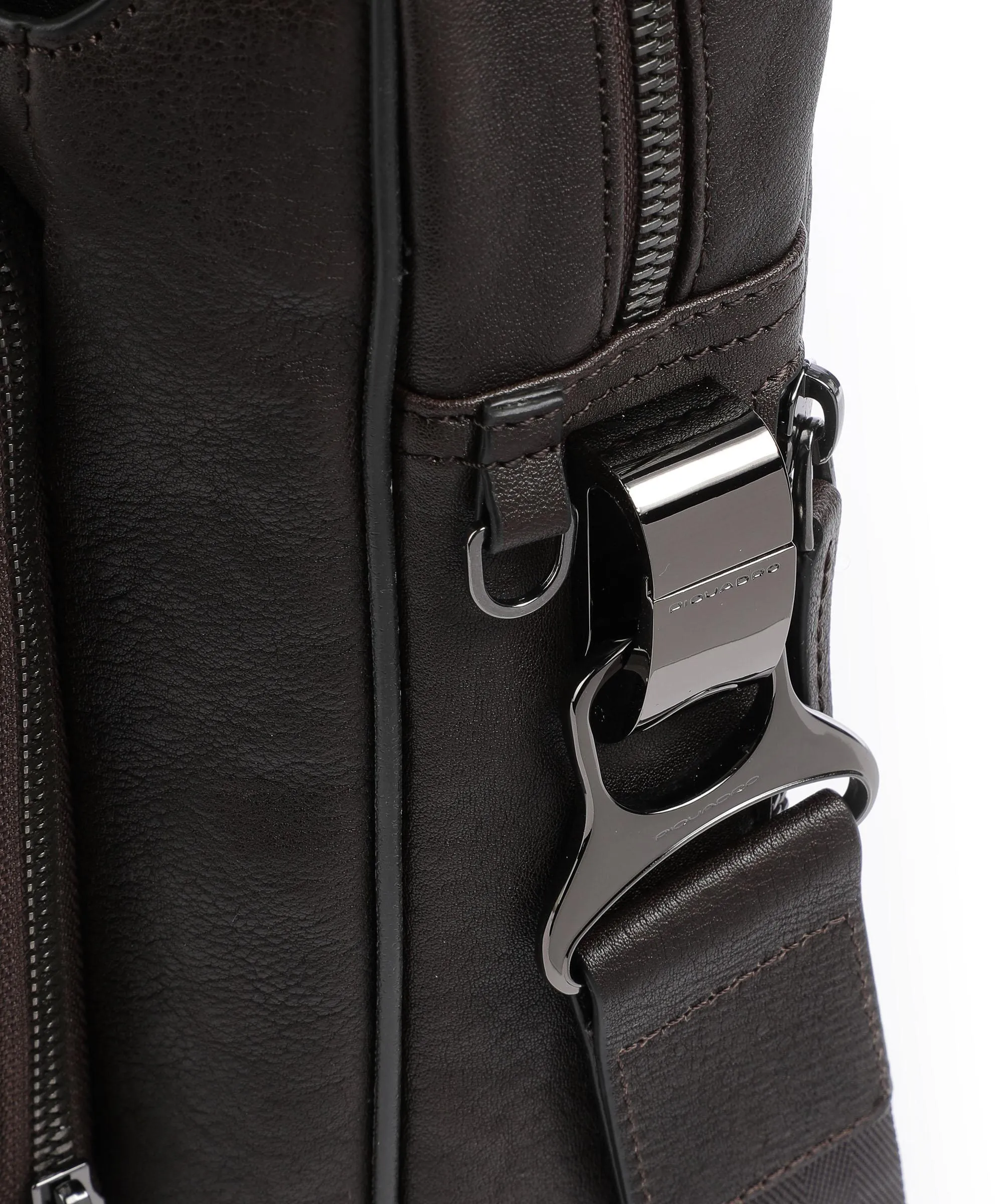  Piquadro Black Square Cartella 15″ pelle di vacchetta finemente grana marrone scuro  