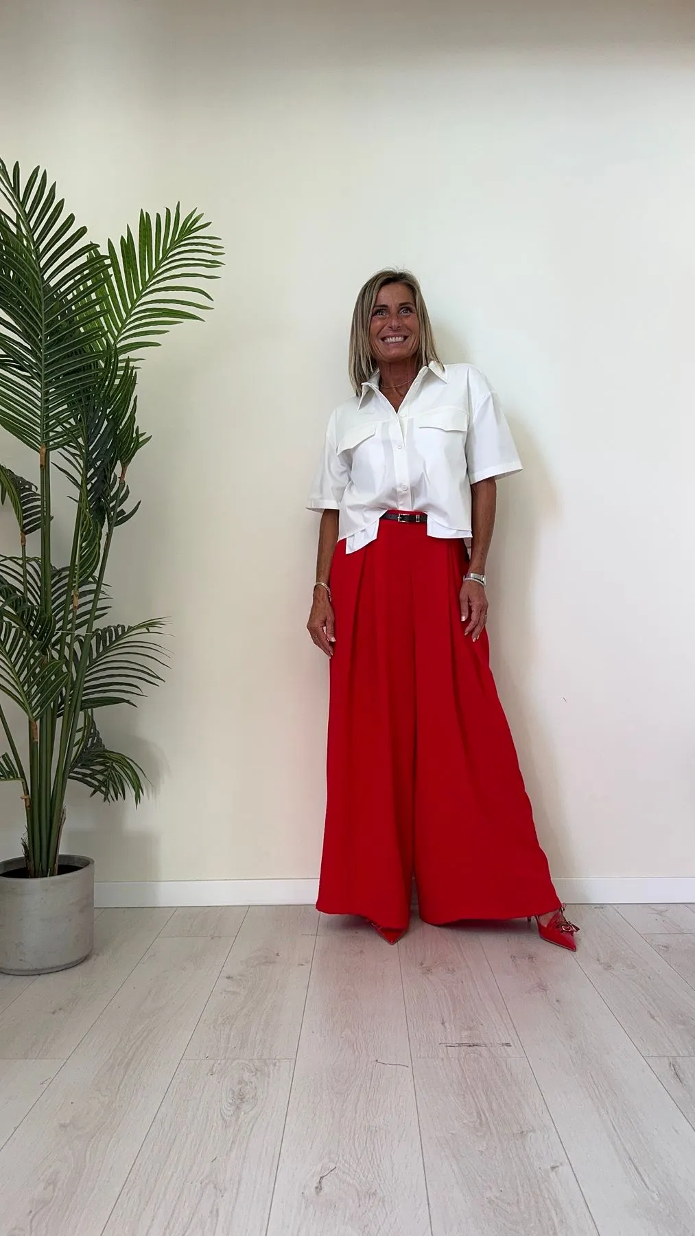 PLEASE - CLX9HMR - CAMICIA POLICOTONE CROPPED CON TASCHE